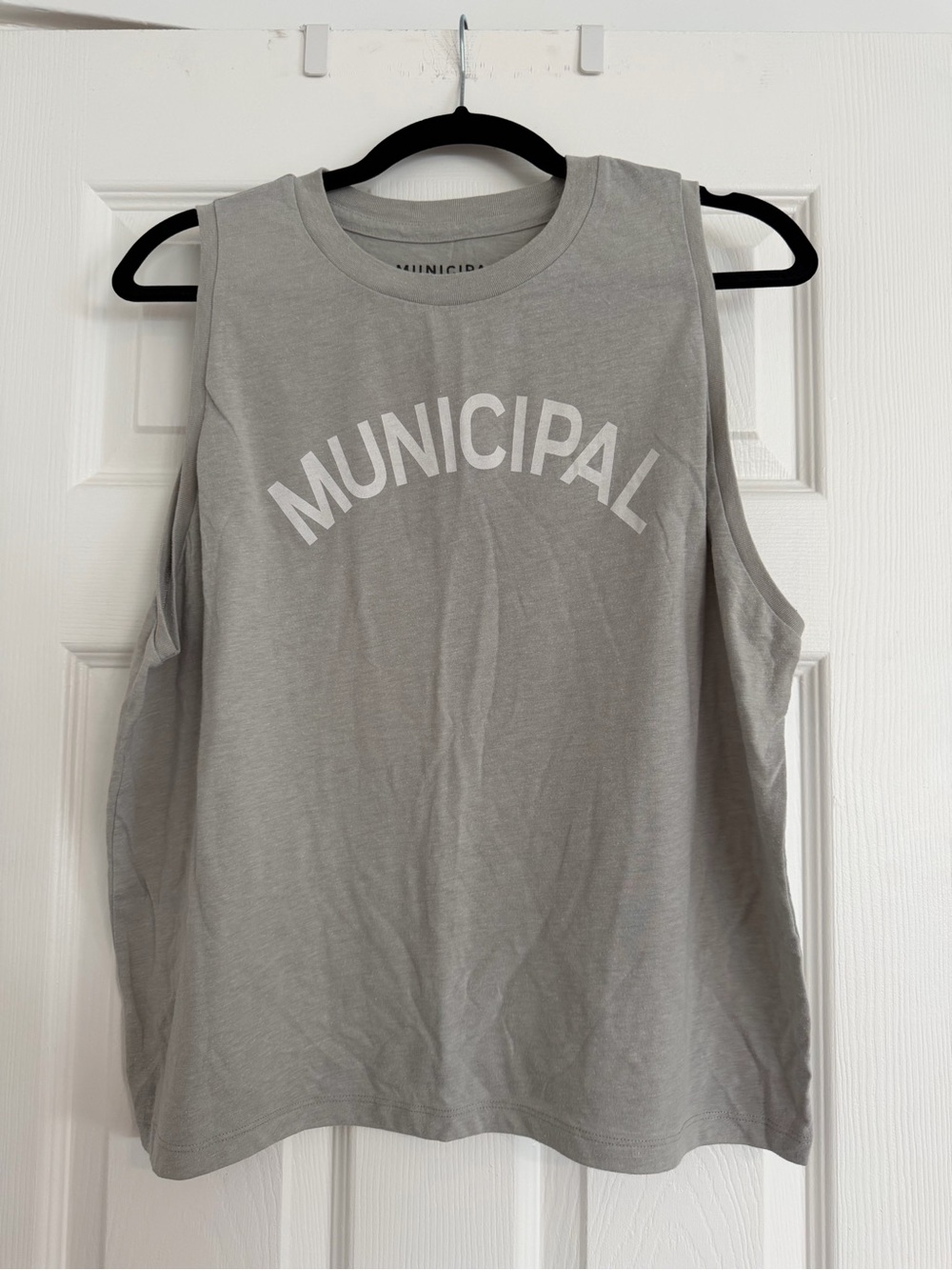 Municipal Light Gray Logo Muscle Tee